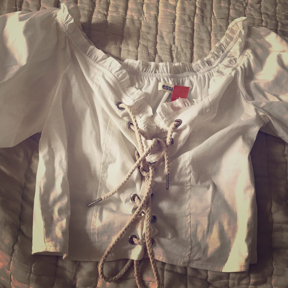 White Crop top